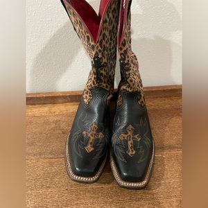 Ariat leopard cowgirl boots